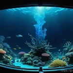 해양학 세미나 - Deep-Sea Discovery: Bioluminescent Wonders**
"A highly detailed, cinematic shot inside a futuristic ...