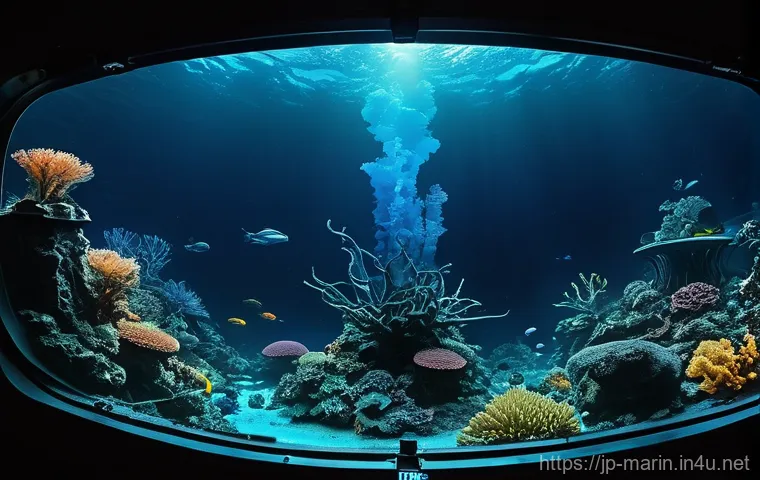 해양학 세미나 - Deep-Sea Discovery: Bioluminescent Wonders**
"A highly detailed, cinematic shot inside a futuristic ...